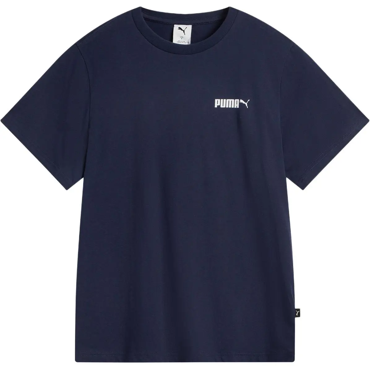 PUMA T-Shirts Unisex Dark Blue Crew Neck Moderate