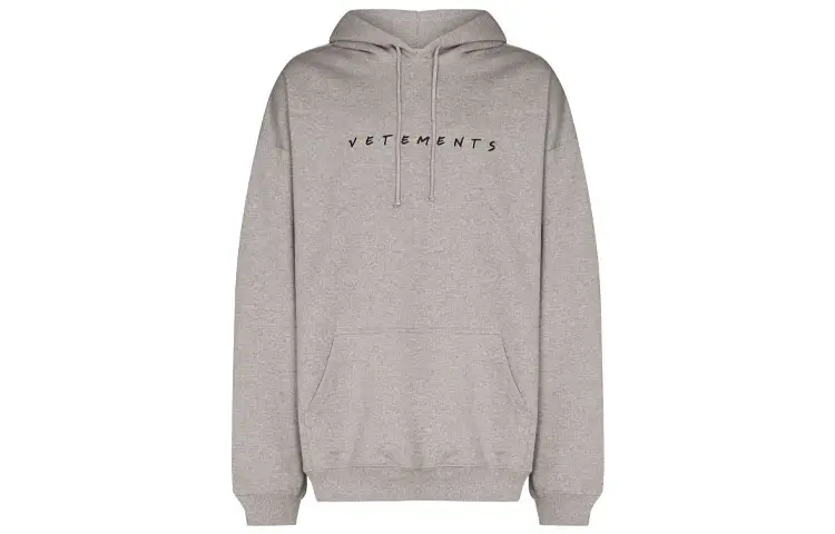 Vetements Sweatshirts Men's Gray Hooded Moderate Regular