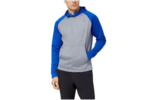 New Balance Sweatshirts Men's Gray Blue Hooded Moderate Regular