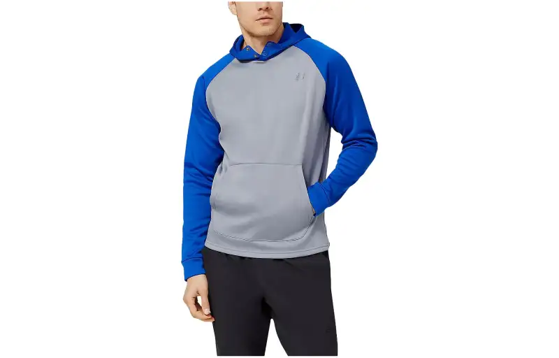 New Balance Sweatshirts Men's Gray Blue Hooded Moderate Regular