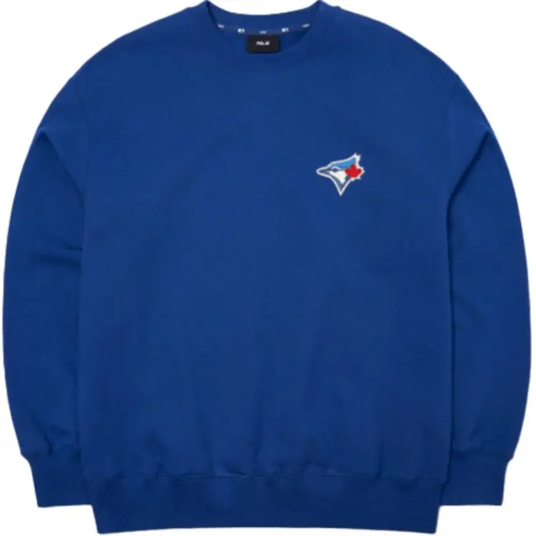 MLB Basic Logo Sweatshirts Unisex Blue Crew Neck Moderate Regular