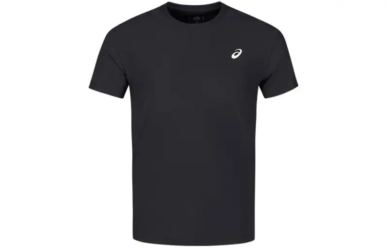 ASICS T Shirts Men's Black Crew Neck Moderate Other
