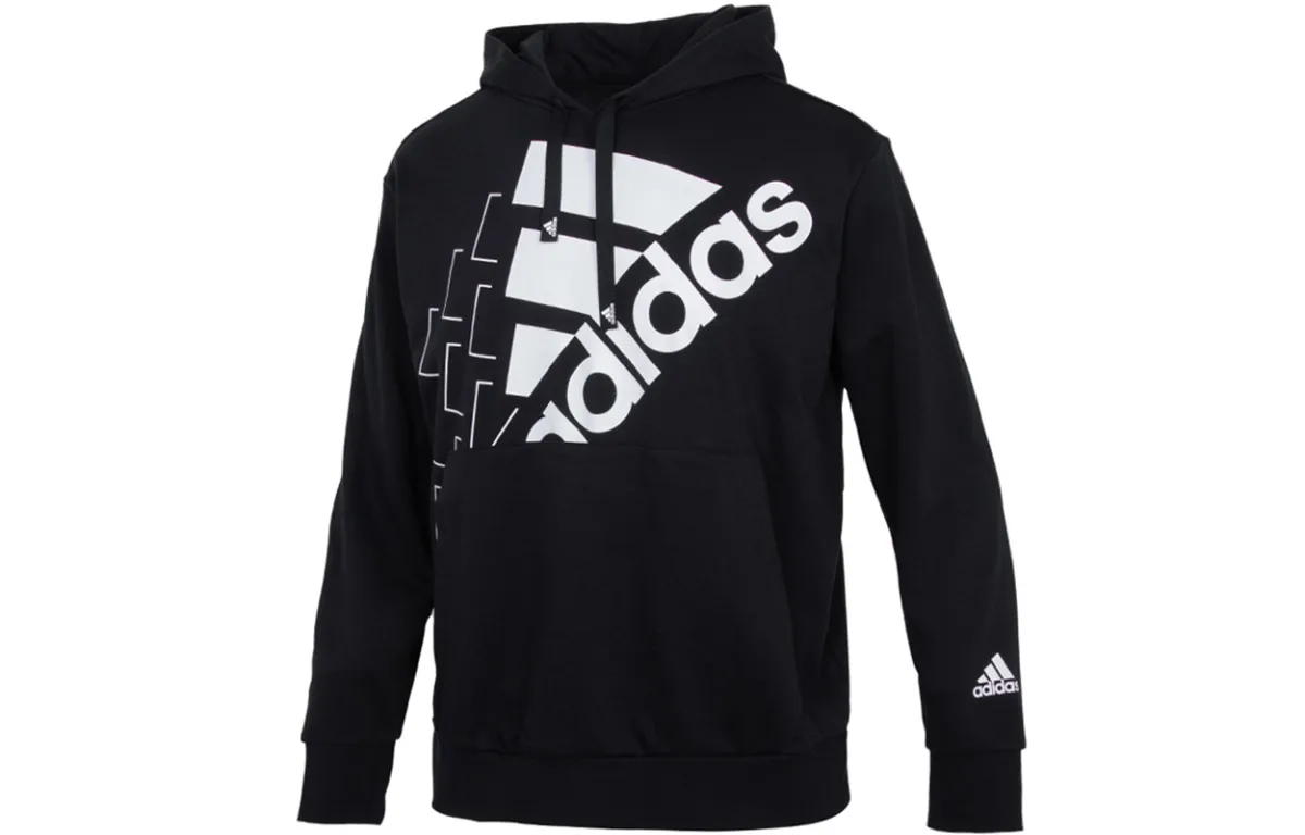 Adidas Sweatshirts Men's Black Hooded Moderate Regular