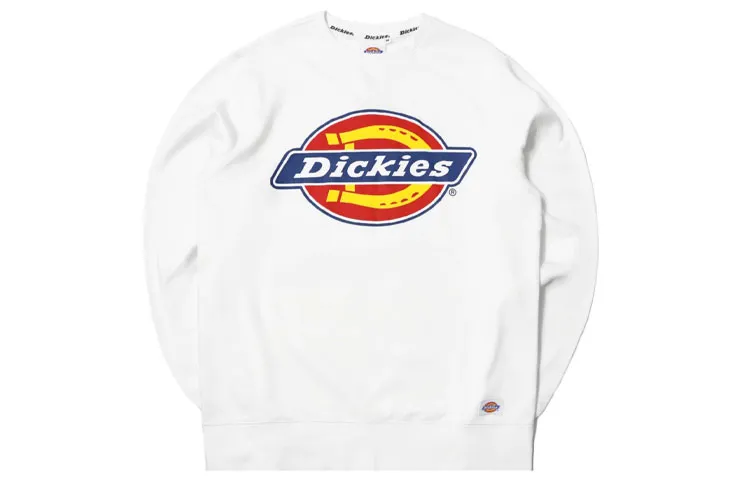 Dickies Sweatshirts Men's White Crew Neck Moderate Regular