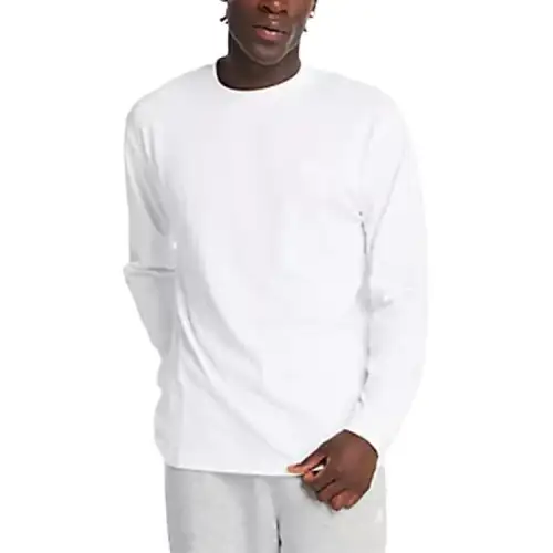 New Balance Athletics Cotton Long Sleeve T Shirt Men's White