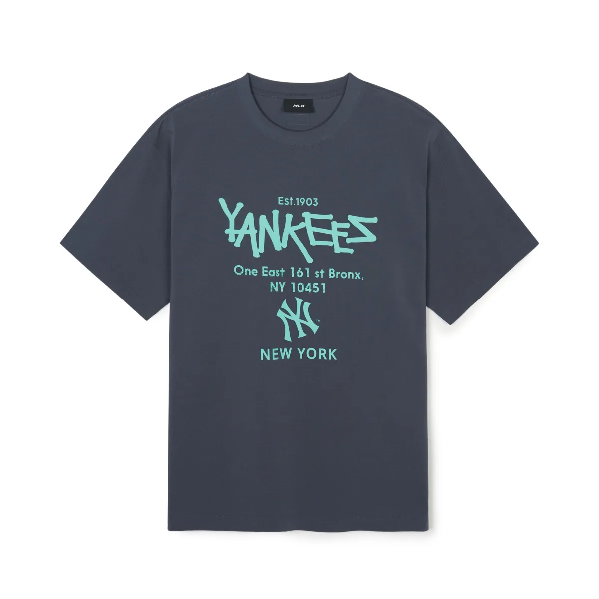 MLB New York Yankees T-Shirts Unisex Gray Crew Neck Moderate Straight Fit