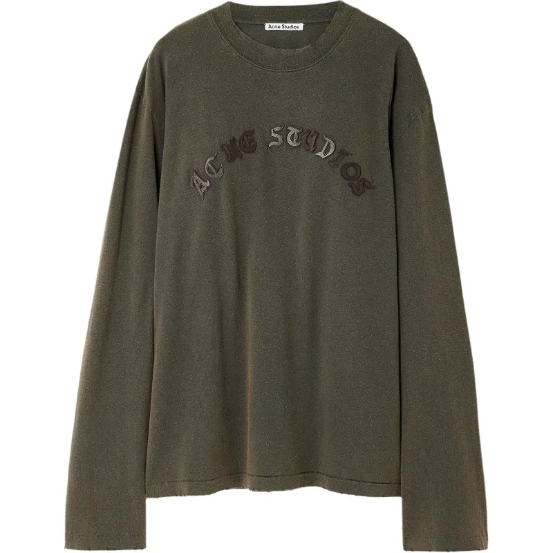 Acne Studios Logo Detailed Long Sleeved T-Shirt