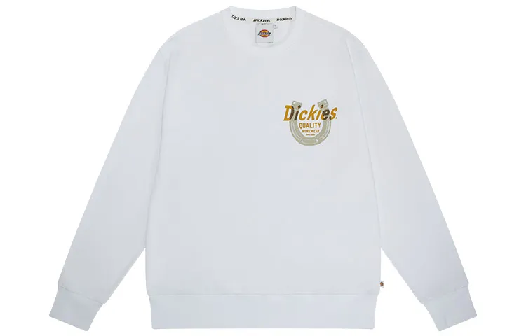 Dickies Sweatshirts Men's White Crew Neck Moderate Regular