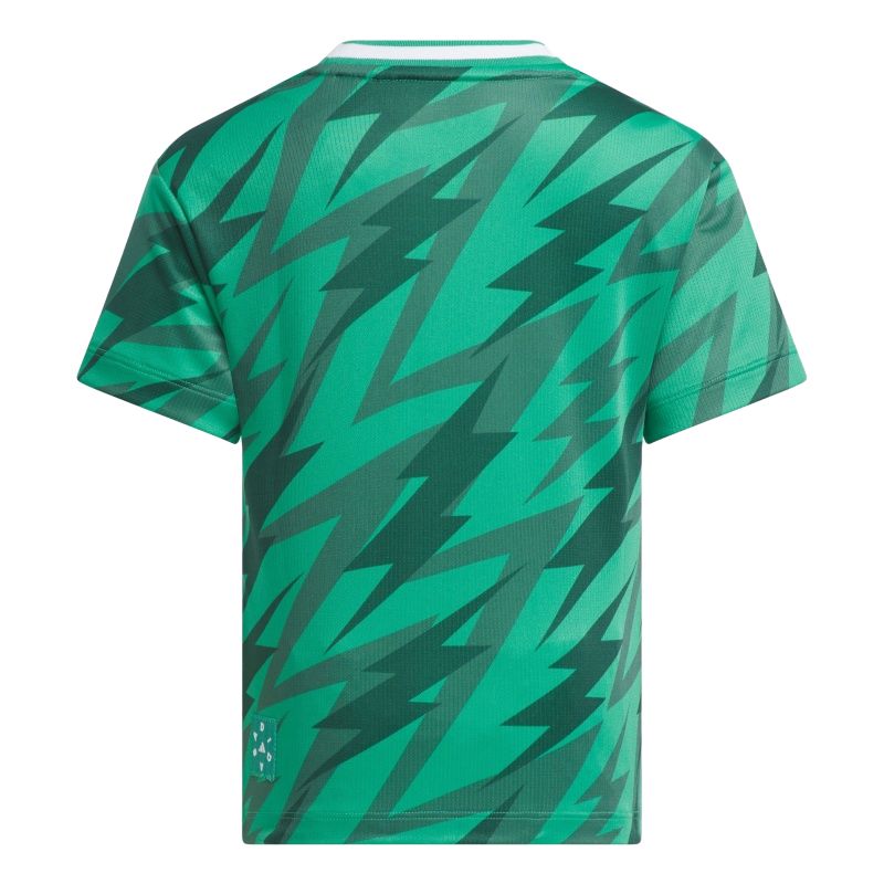 Мужская футболка adidas adidasT GRAPHIC SHORT SLEEVE T-SHIRT (салатово-зеленая) — фото 2