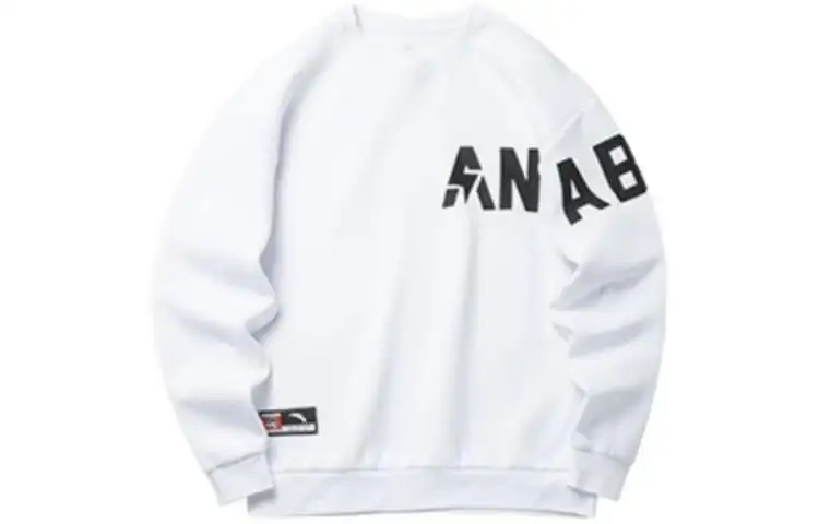 ANTA Variety Training Collection Sweatshirts Men's White Crew Neck Moderate