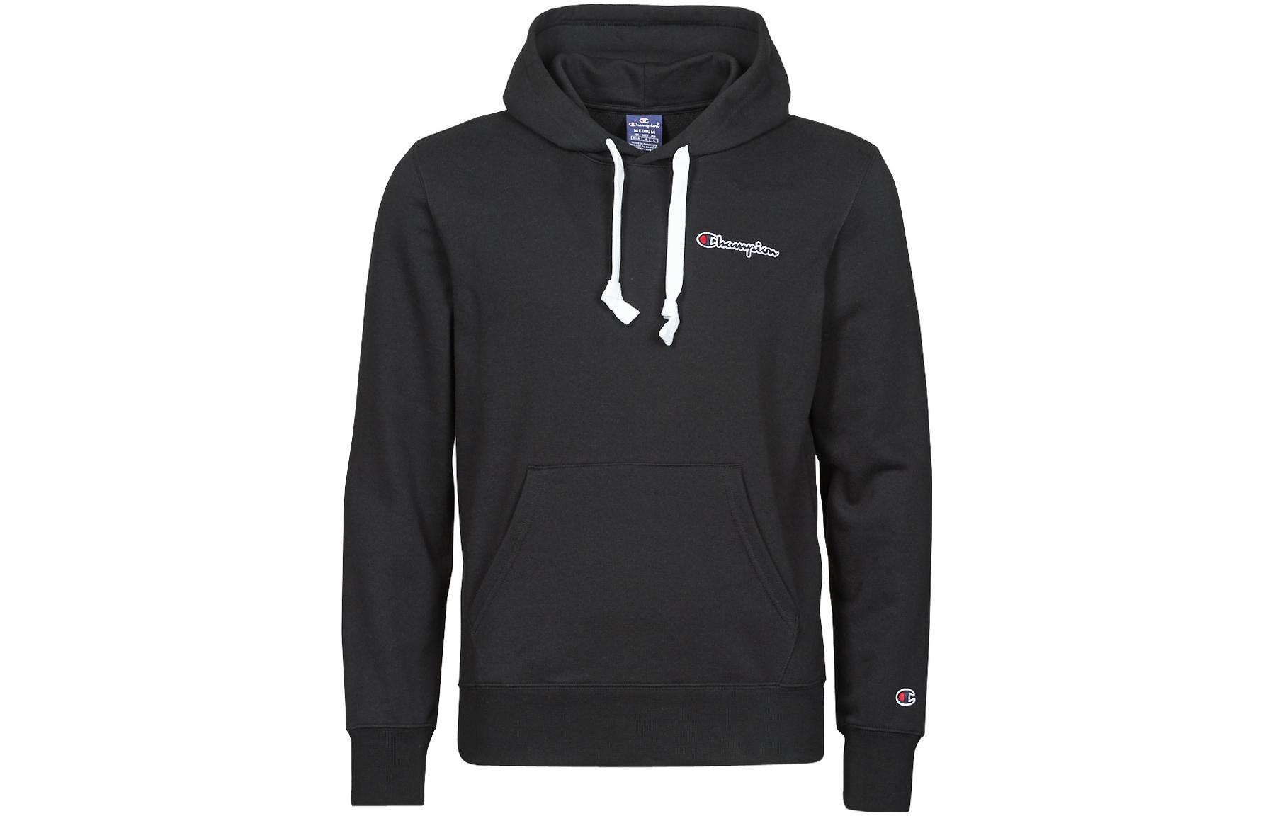 Champion Sweatshirts Men's Black Hooded Moderate Regular
