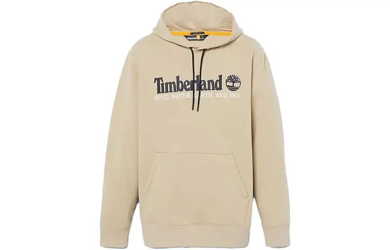 Timberland Sweatshirts Men's Khaki Hooded Moderate Regular