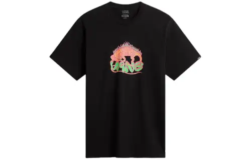 Vans T Shirts Men's Black Crew Neck Moderate Straight Fit