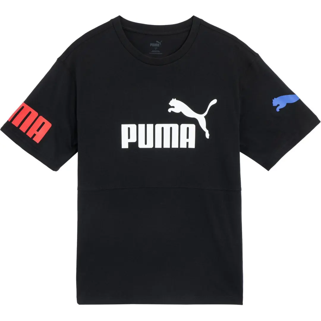 PUMA Power Colorblock T Shirt Men's Black
