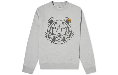 KENZO Classic Tiger Head Sweatshirt Men's Pearl Gray