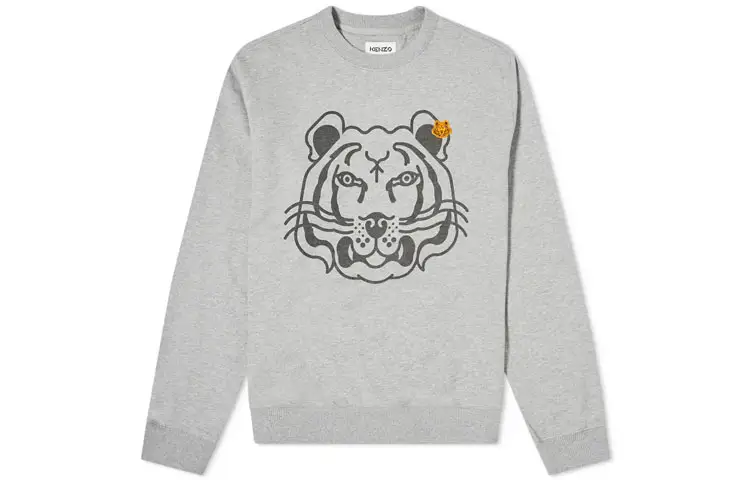 KENZO Classic Tiger Head Sweatshirt Men's Pearl Gray