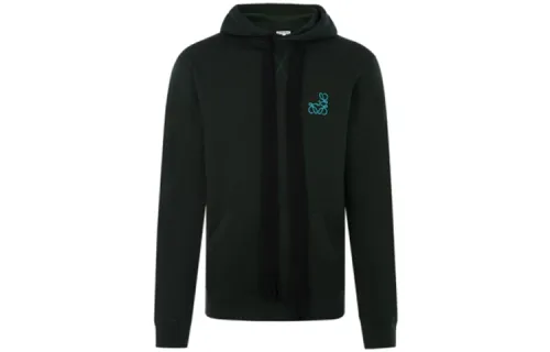 LOEWE Sweatshirts Men's Green Hooded Moderate Regular