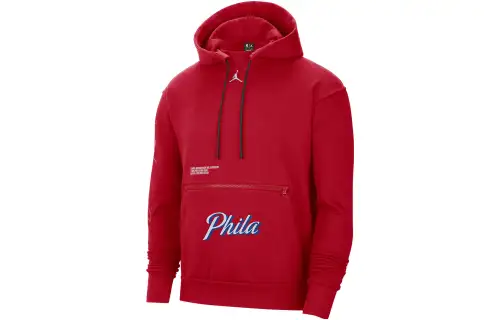 Jordan Philadelphia 76ers Courtside Statement Edition Men's Jordan Nba Fleece Pullover Hoodie