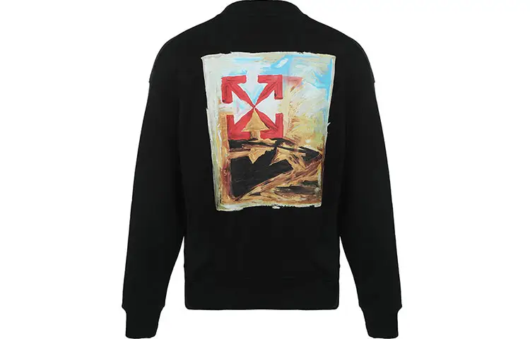 OFF WHITE Arrow On Canvas Print Sweatshirt