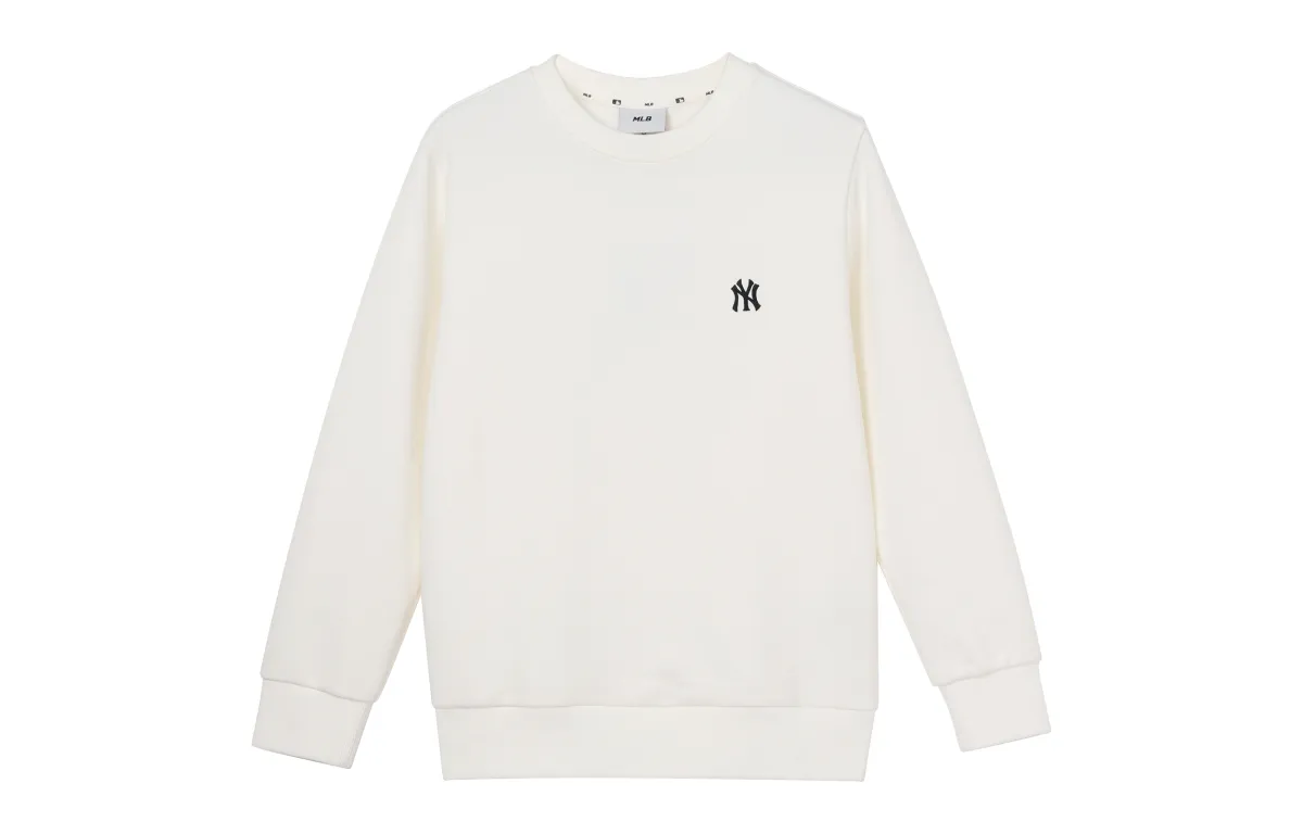 MLB Sweatshirts Unisex White Crew Neck Moderate Straight Fit