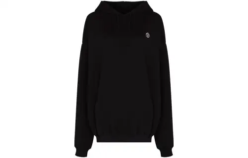 Vetements Sweatshirts Men's Black Hooded Moderate Regular