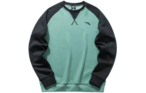 ANTA Sweatshirts Unisex Hiking Green Crew Neck Thickened Regular