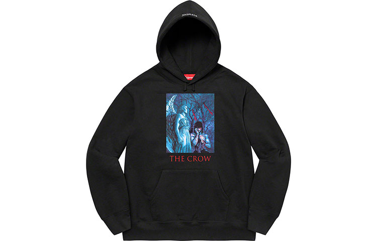 Худи Supreme Week 4 x The Crow (черное)