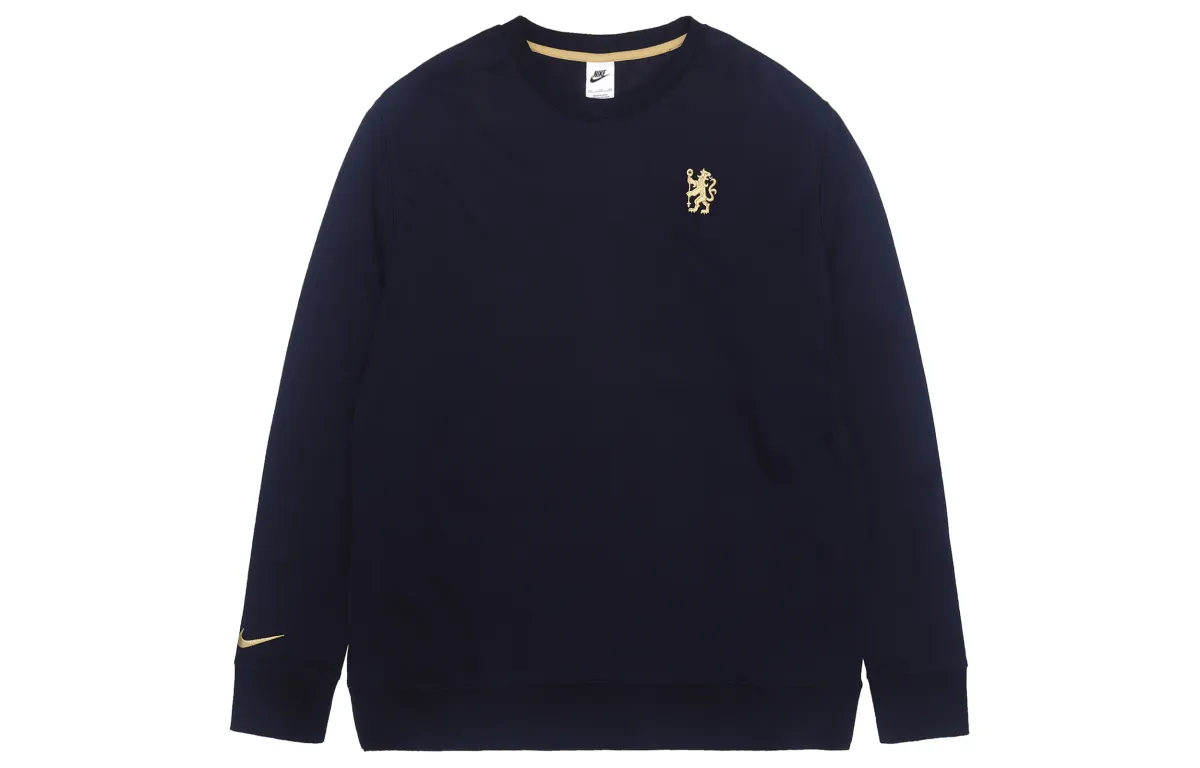 Nike Fleece Lined Casual Sports, Winter Sweatshirt Men's Dark Blue