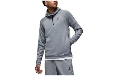 Jordan Sweatshirts Men's Gray Hooded Moderate Regular