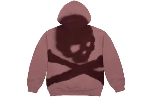 Travis Scott Cactus Jack For Mastermind Skull Zip Up Hoodie Washed Red