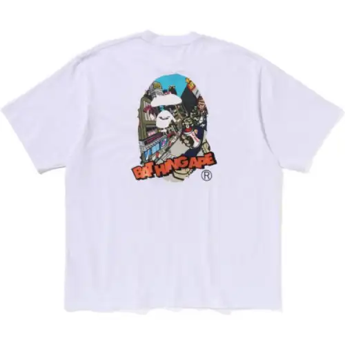 Bape Comic Art Ape Head Relaxed Fit Tee