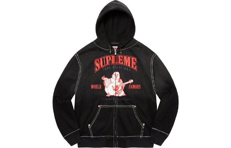 Supreme X True Religion Zip Up Hooded Sweatshirt
