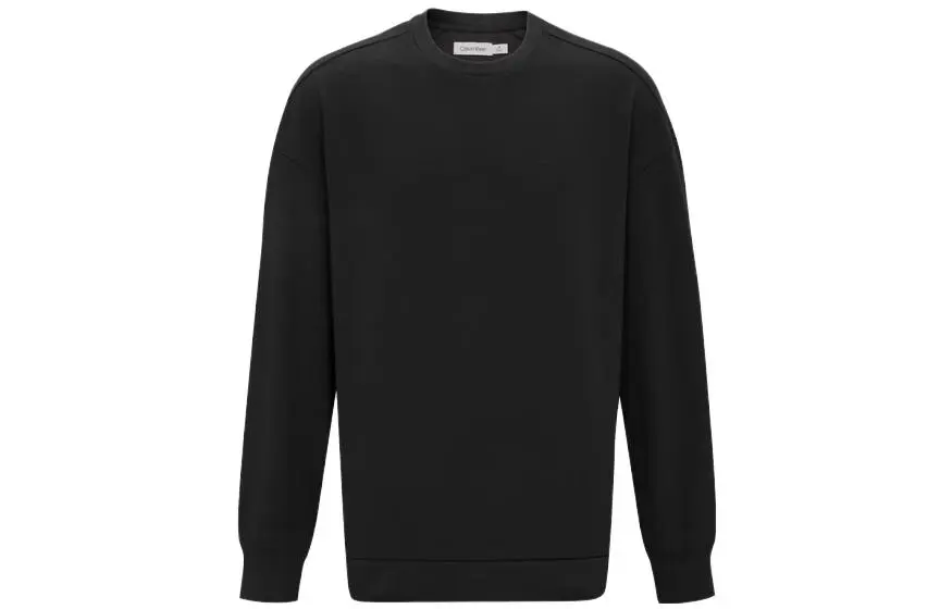 Calvin Klein Sweatshirts Men's Black Crew Neck Moderate Straight Fit