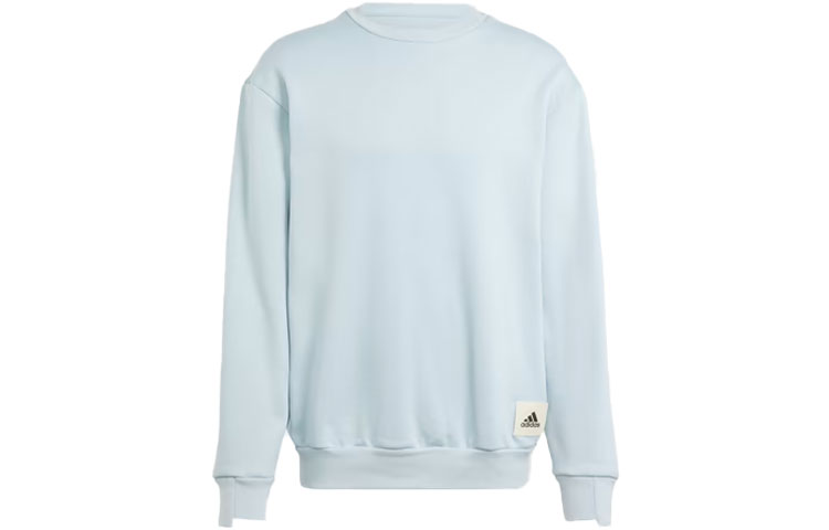 Adidas Lounge Sweatshirts Men's Light Blue Crew Neck Moderate Regular
