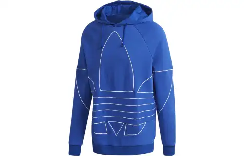 Adidas Originals Trefoil Big Trefoil Outline Hoodie Sweatshirt Men's Blue