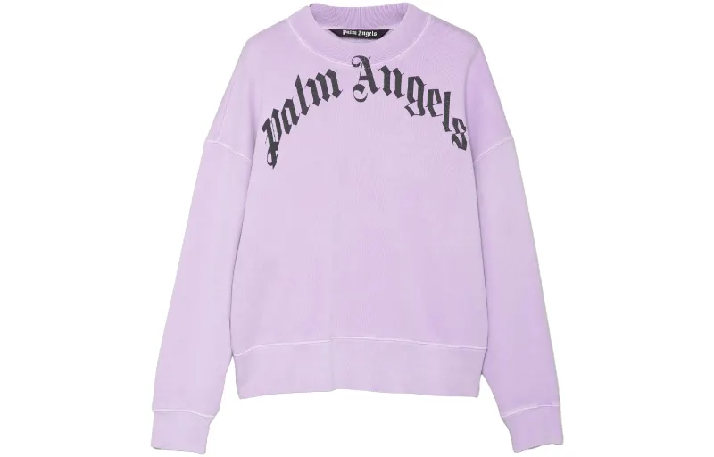 PALM ANGELS Curved Logo Sweatshirt