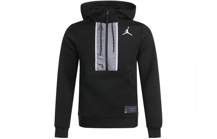 Jordan Sweatshirts Men's Black Hooded Moderate Regular