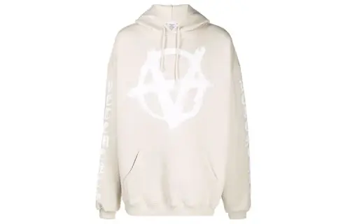 Vetements Sweatshirts Unisex Beige Hooded Moderate Regular