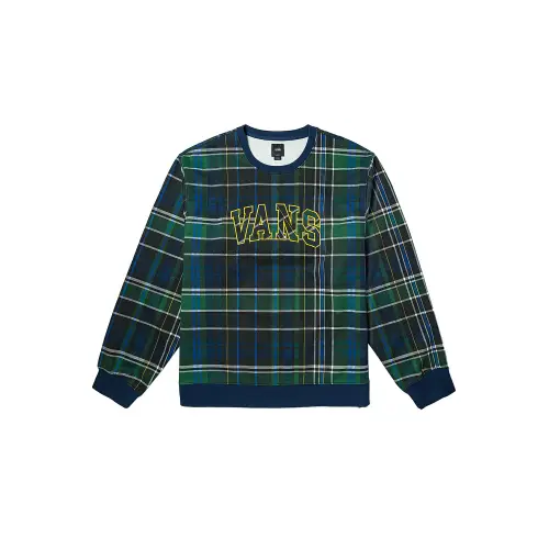 Vans Sweatshirts Men's Green/Black Crew Neck Moderate Regular