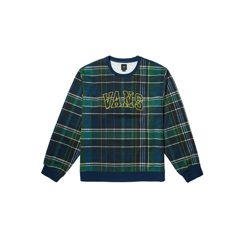 Vans Sweatshirts Men's Green/Black Crew Neck Moderate Regular