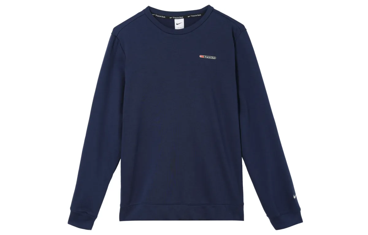 Nike Sweatshirts Men's Dark Navy Blue Crew Neck Moderate Regular