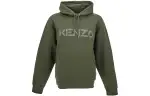 KENZO Sweatshirts Men's Green Hooded Moderate Regular