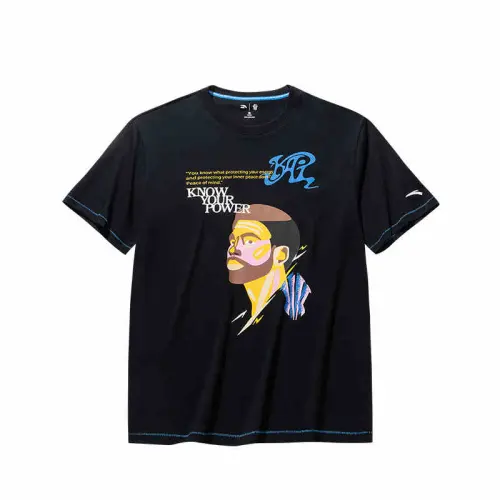 Anta Basketball Collection T Shirt Unisex Basic Black