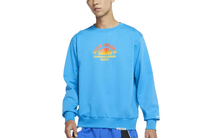 Nike Sweatshirts Men's Blue Crew Neck Moderate Regular