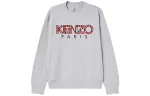 KENZO Letter Logo Sweatshirts Men's Gray Crew Neck Moderate Regular