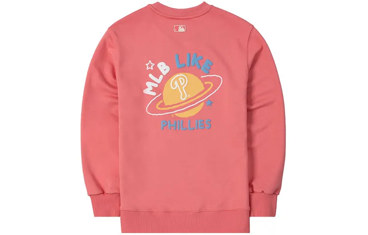 MLB Sweatshirts Unisex Pink Crew Neck Moderate Regular