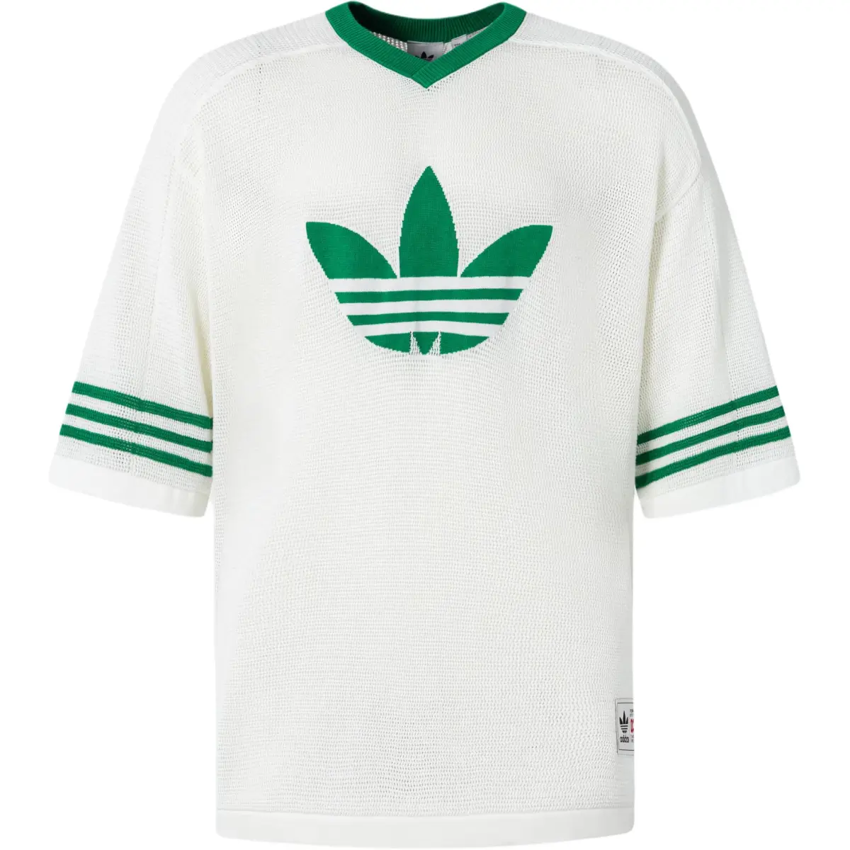 Adidas Originals BLOCKCORE SHORT SLEEVE KNIT T SHIRT T Shirt Unisex White