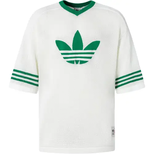 Adidas Originals BLOCKCORE SHORT SLEEVE KNIT T SHIRT T Shirt Unisex White