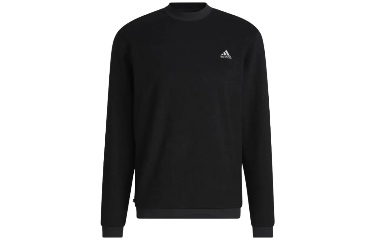 Adidas Sweatshirts Men's Black Crew Neck Moderate Straight Fit