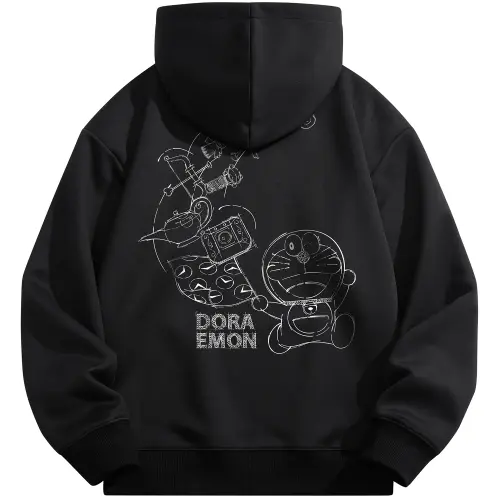 Doraemon Sweatshirts Unisex Hooded Moderate Regular